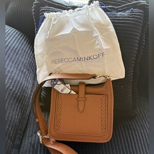 Rebecca Minkoff Tan Braided Leather Crossbody Bag